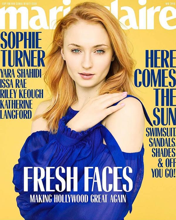 Makeup for Marie Claire Sophie Turner photo shoot